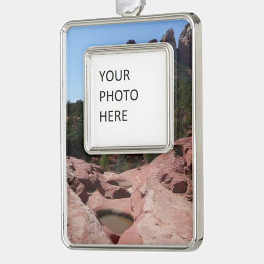 Sieben Sakralpools Rahmen-Ornament Silber (Links)