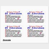 Sieben Säulen des Liberalismus Rechteckiger Aufkleber (Blatt)