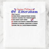 Sieben Säulen des Liberalismus Rechteckiger Aufkleber (Tasche)