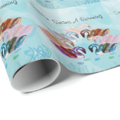 Sieben Schwäne eine Schwimmen Geschenkpapier (Rolleneckpunkt)