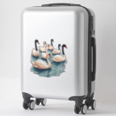 Sieben Schwäne im Stilstil 1 Aufkleber (Koffer)