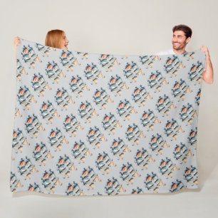 Sieben Schwäne im Stilstil 2 Fleecedecke