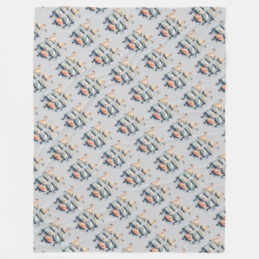 Sieben Schwäne im Stilstil 2 Fleecedecke (Vorderseite)