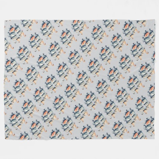 Sieben Schwäne im Stilstil 2 Fleecedecke (Vorderseite (Horizontal))