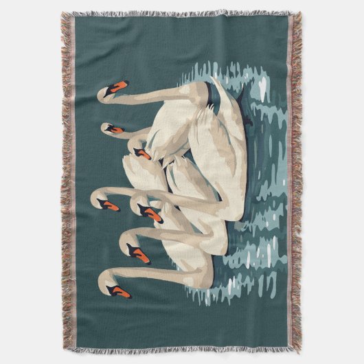 Sieben Schwäne im Stilstil 4 Decke (Vorderseite Vertikal)