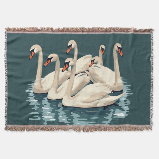 Sieben Schwäne im Stilstil 4 Decke (Vorderseite)