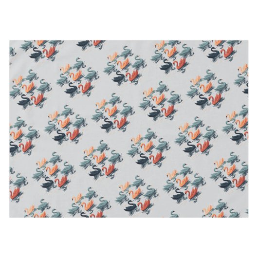 Sieben Schwäne im Stilstil 6 Tischdecke (Vorderseite (Horizontal))