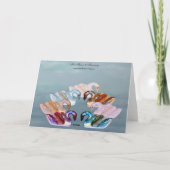 Sieben Schwäne und Baden Feiertagskarte (Rückseite)