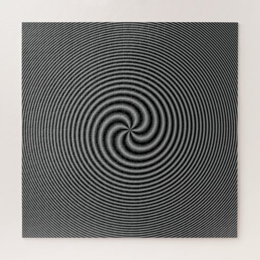 Sieben Schwanzspirale in Schwarz und Weiß Puzzle (Horizontal)