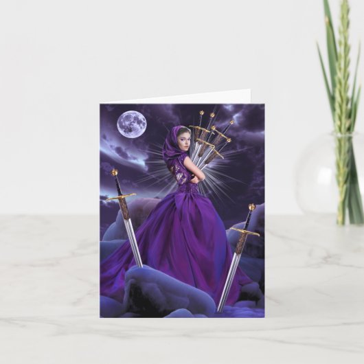 Sieben Schwerter Karte (Vorderseite)