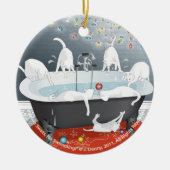 Sieben Schwulen, kein Schwimmen! Keramikornament (Vorne)