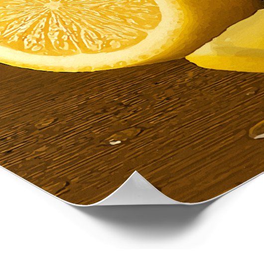 Sieben Sie den Sommer - Erfrischende Lemon Juice M Poster (Ecke)