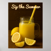 Sieben Sie den Sommer - Erfrischende Lemon Juice M Poster (Vorne)