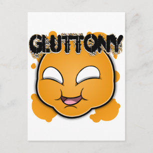 Sieben Sins Faces - Gluttonie Postkarte