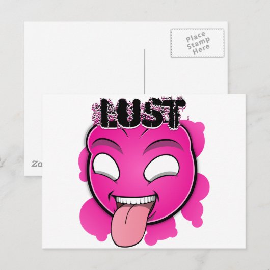 Sieben Sins Faces - Lust Postkarte (Vorne/Hinten)