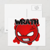 Sieben Sins Faces - Wrath Postkarte (Vorne/Hinten)