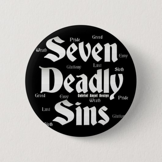 Sieben Sins-Logo Button (Vorderseite)