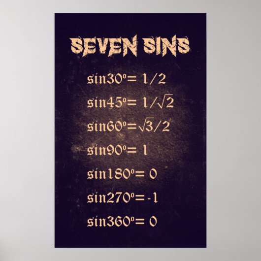 Sieben Sins - Math Poster (Vorne)