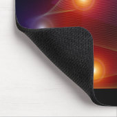 Sieben Sonne-abstrakte Digital-Kunst Mousepad (Ecke)