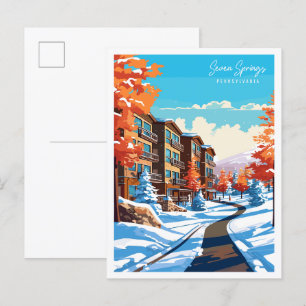 Sieben Springs Vintage-Reisemodelle Postkarte