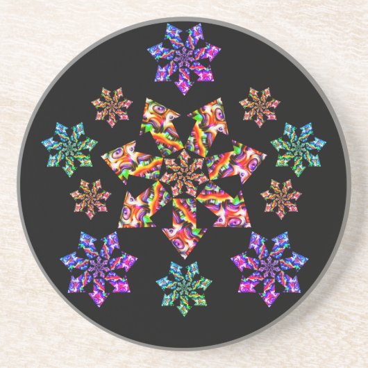 Sieben SternMantis Getränkeuntersetzer (Vorne)