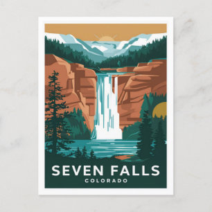 sieben Stürze colorado Postkarte