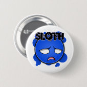 Sieben Sünden-Gesichter - Trägheit Button (Vorne & Hinten)