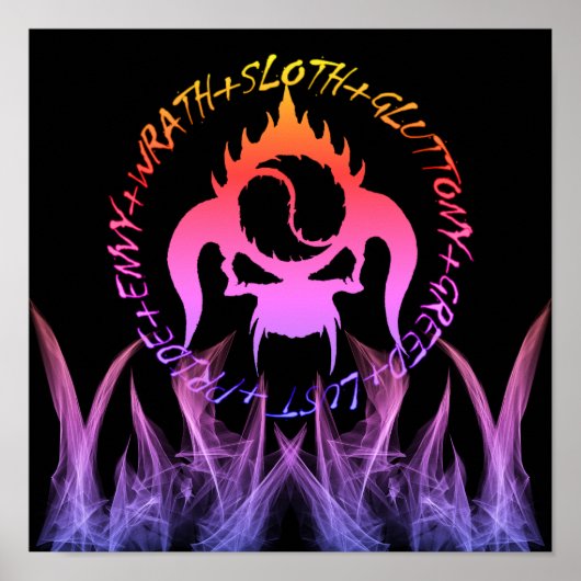 Sieben Sündenplakat Poster (Vorne)