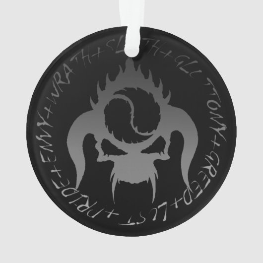 Sieben Sündenverzierungen Ornament (Rückseite)