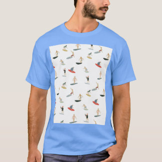 Sieben Surfer Grafik T-Shirt
