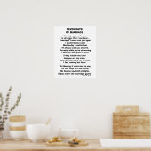 SIEBEN TAGE DER EHEDICHTUNG POSTER (Küche)