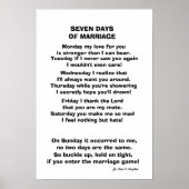 SIEBEN TAGE EHE-GEDICHT POSTER (Vorne)