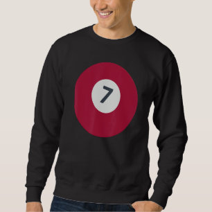 Sieben Team Nummer 7 Lucky Brown Ball Billiards Po Sweatshirt