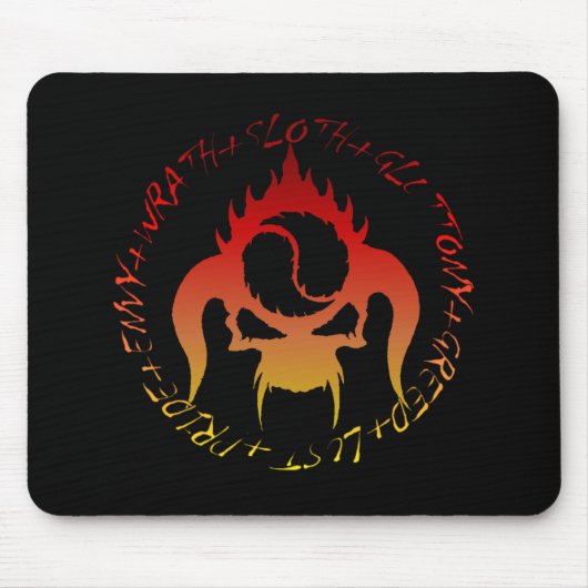 Sieben Todsinen-Mauspad Mousepad (Vorne)
