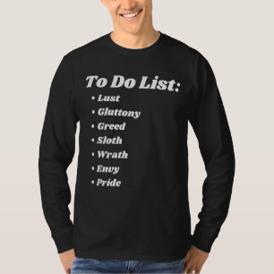 sieben tote Sünden auflisten T-Shirt
