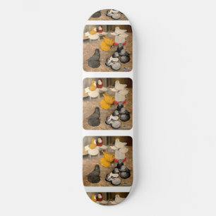 Sieben Trompetauben Skateboard