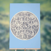 Sieben Tugenden und Jesus Christus Acrylschild (Neutral)