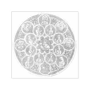 Sieben Tugenden und Jesus Christus Permastempel