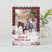 Sieben und nokamis Winter auf der Ranch der Westbe Einladung (Stehend Vorderseite)