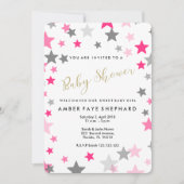 Sieben und Sehen Einladen, neues Baby, Begrüßung P Einladung (Vorderseite)