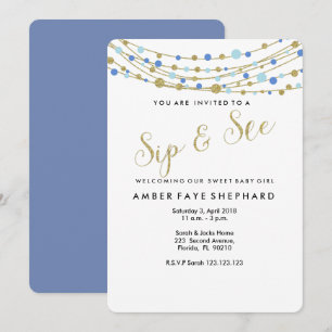 Sieben und Sehen Einladen, neues Baby, Begrüßung P Einladung