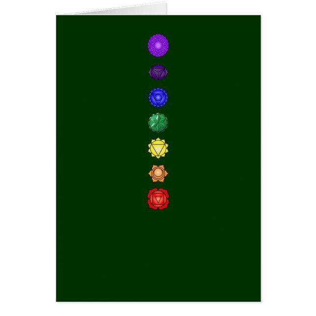 Sieben vertikale Chakras (Vorne)