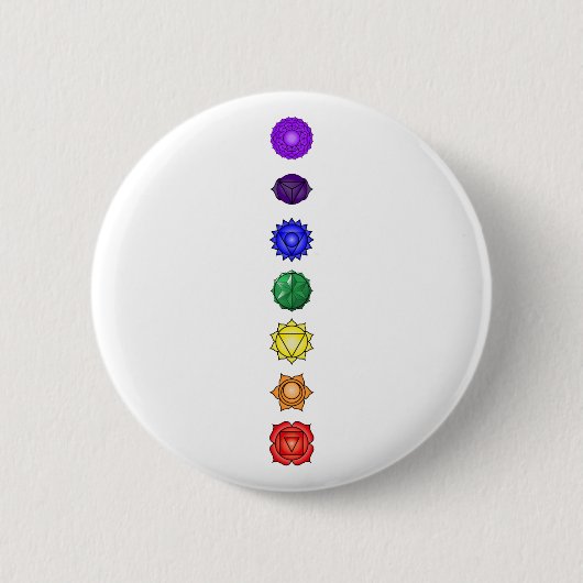 Sieben vertikale Chakras Button (Vorderseite)