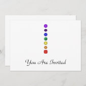 Sieben vertikale Chakras Einladung (Vorne/Hinten)