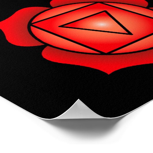 Sieben vertikale Chakras Poster (Ecke)