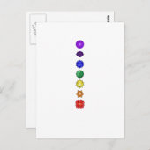 Sieben vertikale Chakras Postkarte (Vorne/Hinten)