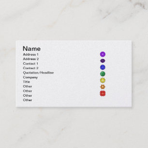 Sieben vertikale chakras visitenkarte