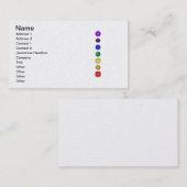 Sieben vertikale Chakras Visitenkarte (Vorne/Hinten)