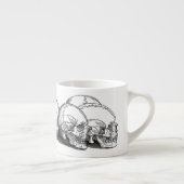 Sieben Vintage Schädel Espressotasse (Rechts)