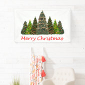 Sieben Weihnachtsbäume, frohe Weihnachten Banner (Insitu)